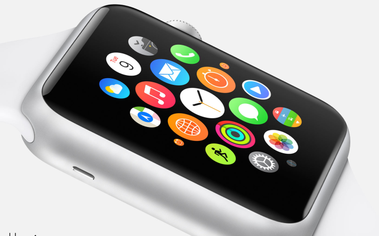 Close up of the Apple Watch.
